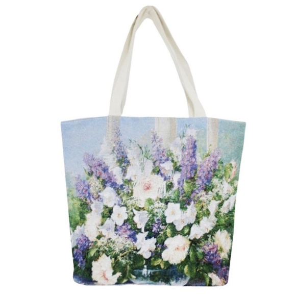 HP 💕Spring Bouquet Floral Canvas Tote🌷🌿 - Picture 4 of 4
